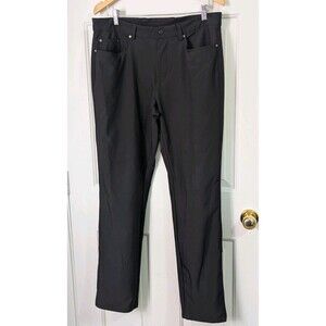 Greg Norman Chino Golf Pants Mens 34x32 Black Polyester Dri-wick Lightweight